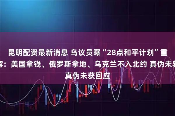 昆明配资最新消息 乌议员曝“28点和平计划”重磅内容：美国拿钱、俄罗斯拿地、乌克兰不入北约 真伪未获回应