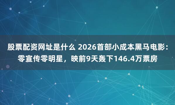 股票配资网址是什么 2026首部小成本黑马电影：零宣传零明星，映前9天轰下146.4万票房